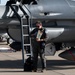 U.S. Air Force pilot prepares for training mission