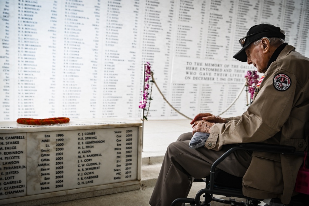 WWII Veteran Pfc. Walter LaSota visits Joint Base Pearl Harbor-Hickam Hawaii