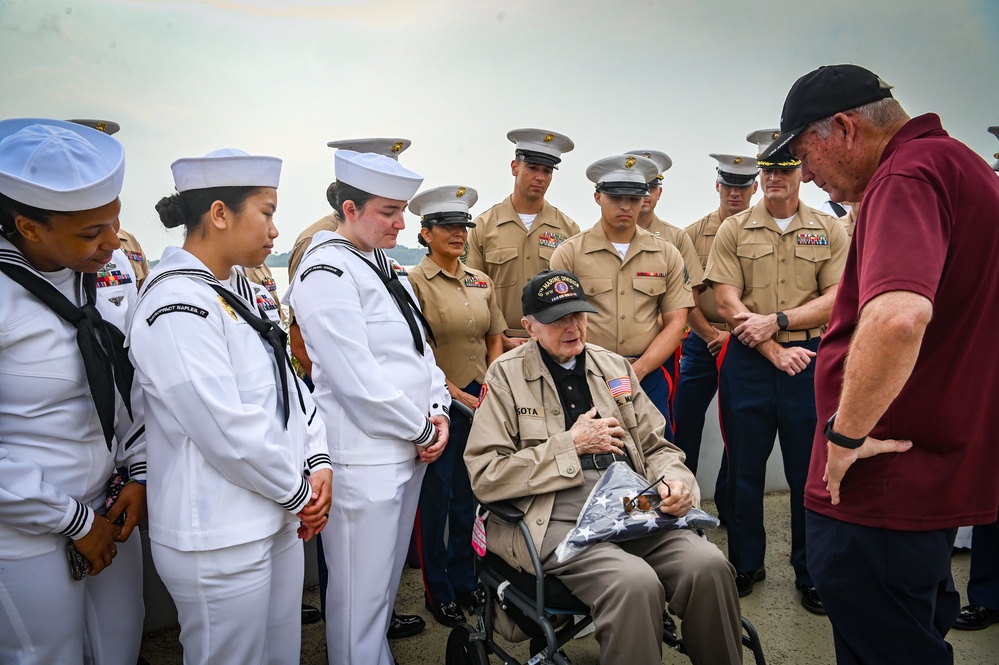 WWII Veteran Pfc. Walter LaSota visits Joint Base Pearl Harbor-Hickam Hawaii