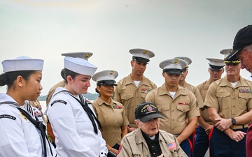 WWII Veteran Pfc. Walter LaSota visits Joint Base Pearl Harbor-Hickam Hawaii
