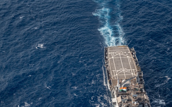 U.S., India Navy and Air Force operate together in the Bay of Bengal during Exercise Tiger Triumph 2025