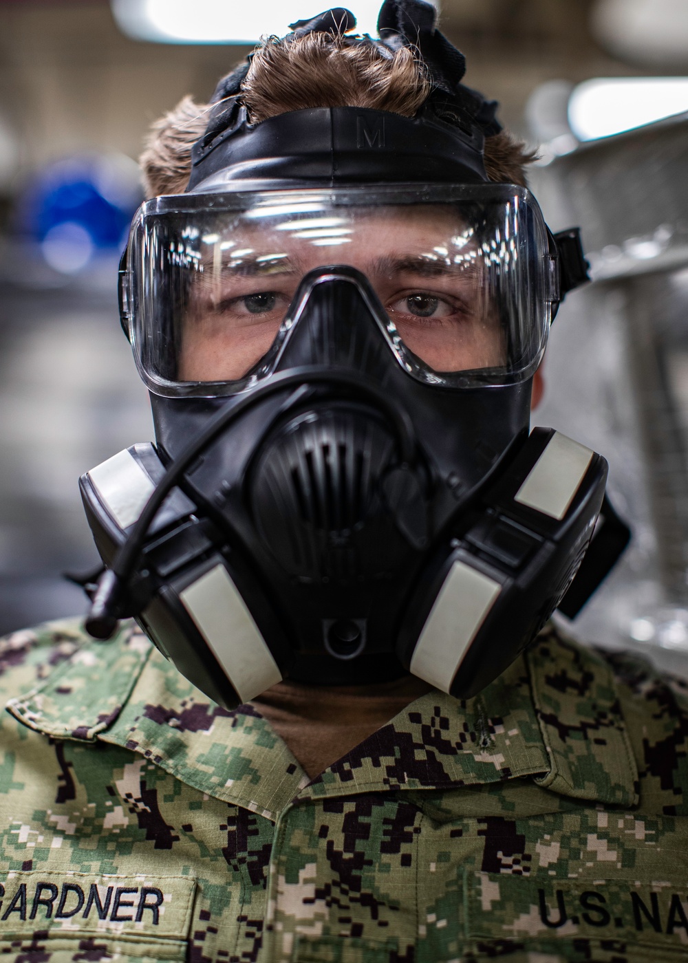 George Washington Sailors Conduct Chemical, Biological, and Radiological Fit Test