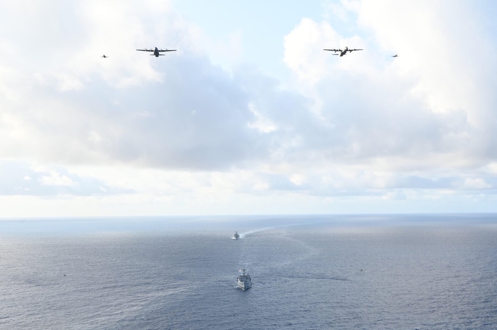 U.S., India Navy and Air Force operate together in the Bay of Bengal during Exercise Tiger Triumph 2025