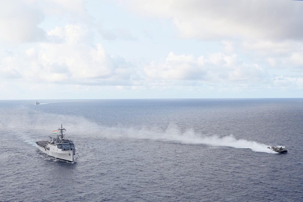 U.S., India Navy and Air Force operate together in the Bay of Bengal during Exercise Tiger Triumph 2025
