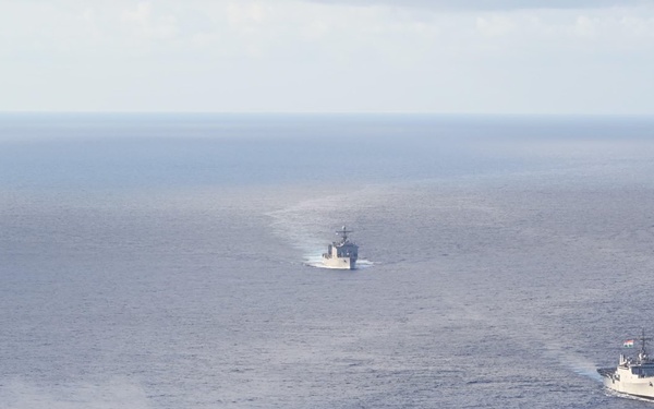 U.S., India Navy and Air Force operate together in the Bay of Bengal during Exercise Tiger Triumph 2025