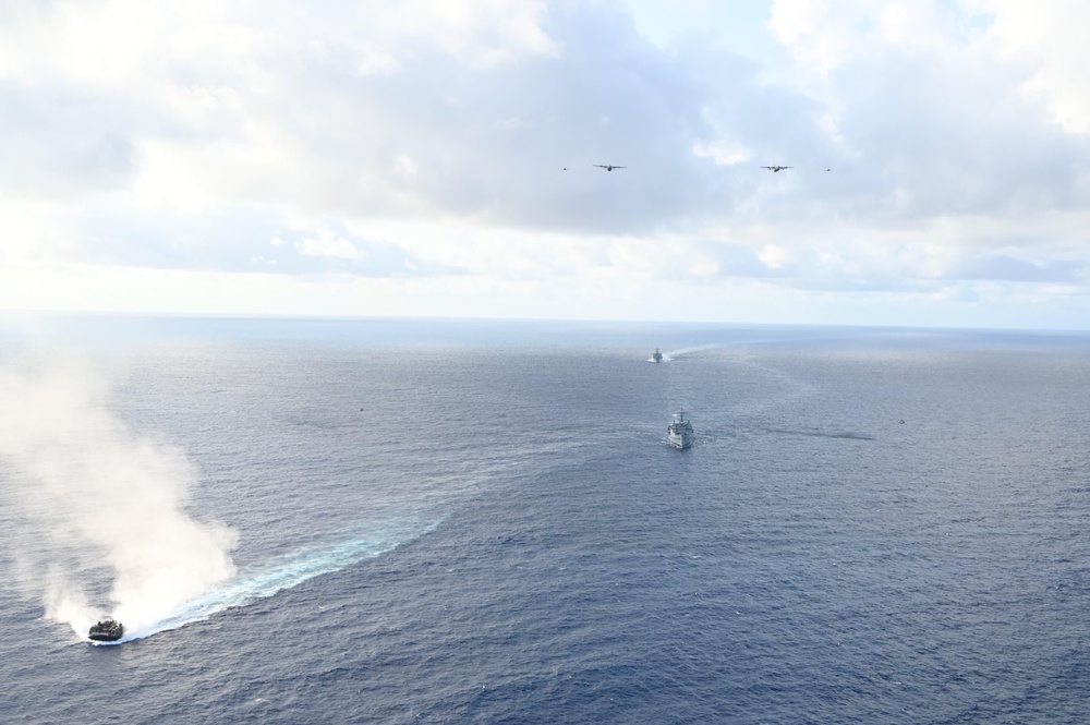 U.S., India Navy and Air Force operate together in the Bay of Bengal during Exercise Tiger Triumph 2025