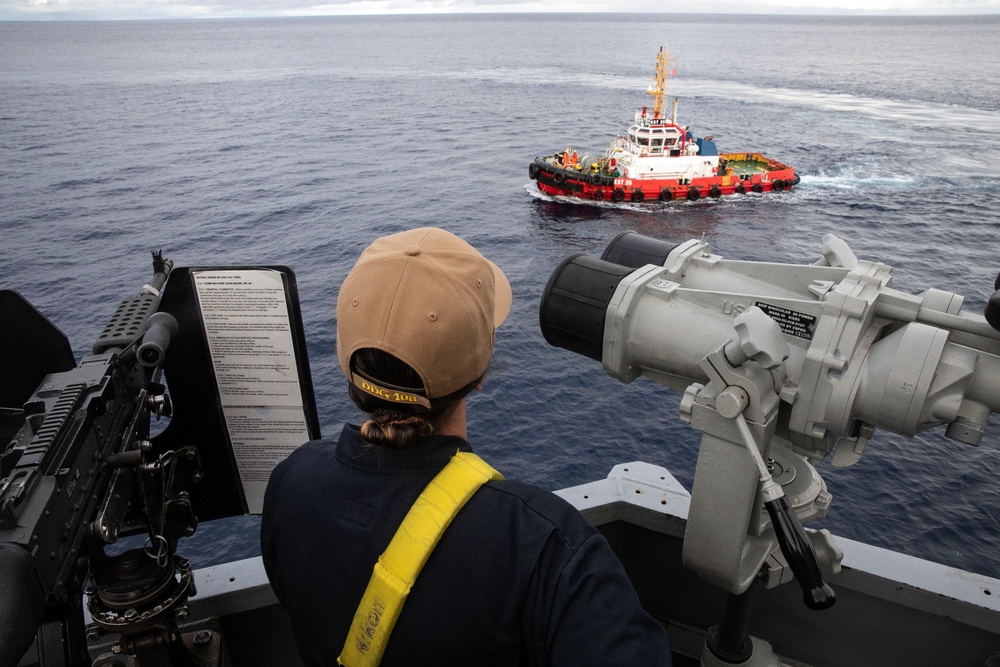 Wayne E. Meyer Pulls into Naval Support Facility Diego Garcia