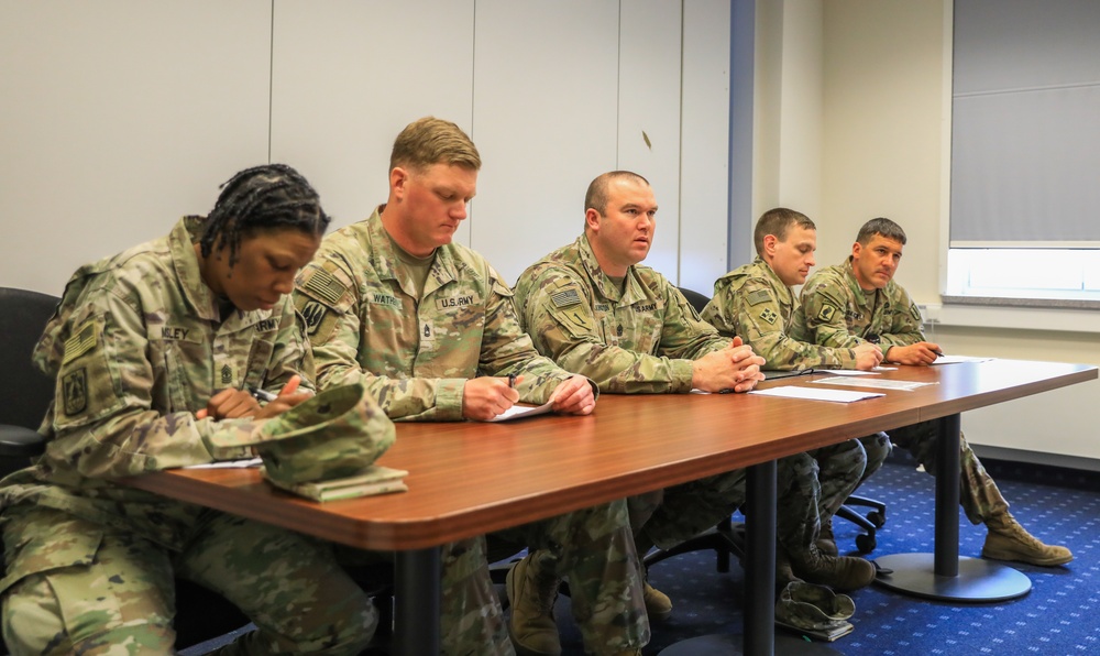 41st FAB Soldiers attend Best Squad Competition appearance board
