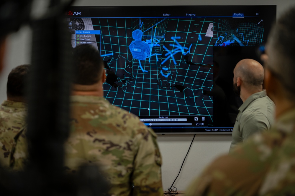156th Contingency Response Group augmented reality training simulator hands-on briefing