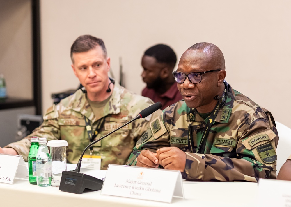 African land force commanders break out into small discussion groups at the African Land Forces Summit 2025