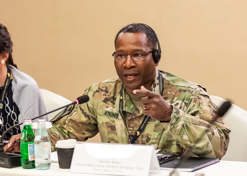 African land force commanders break out into small discussion groups at the African Land Forces Summit 2025