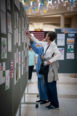 Photo captions: NAS Oceana and JEBLC-FS school liaison officers foster strength and perseverance through art