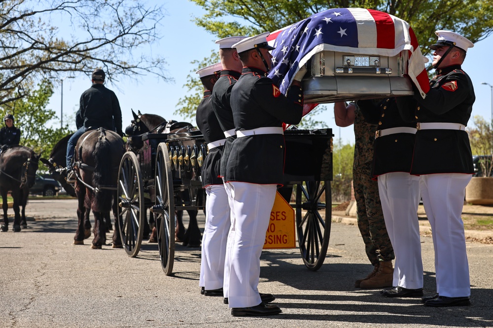 U.S. Marine Corps Body Bearer Caisson Training