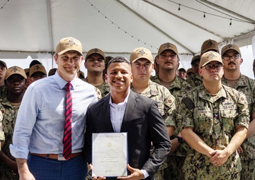 Secretary of Defense Hegseth presents U.S. Naval Academy acceptance to Panamanian student