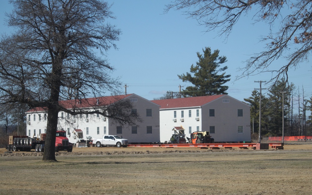 Relocation of World War II-era barracks at Fort McCoy