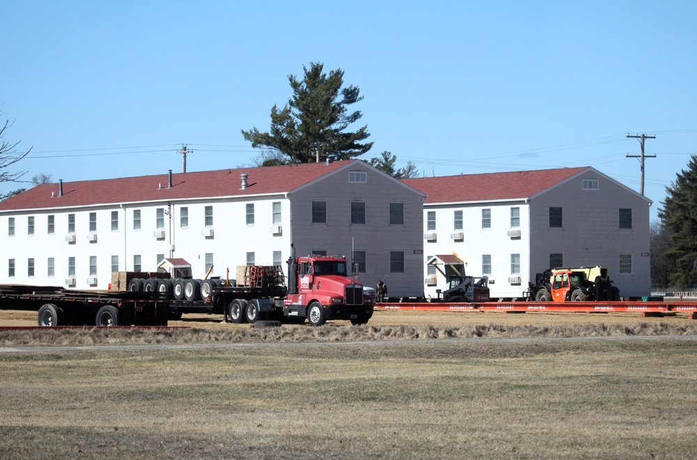 Relocation of World War II-era barracks at Fort McCoy