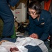 Abraham Lincoln conducts a medical emergency drill