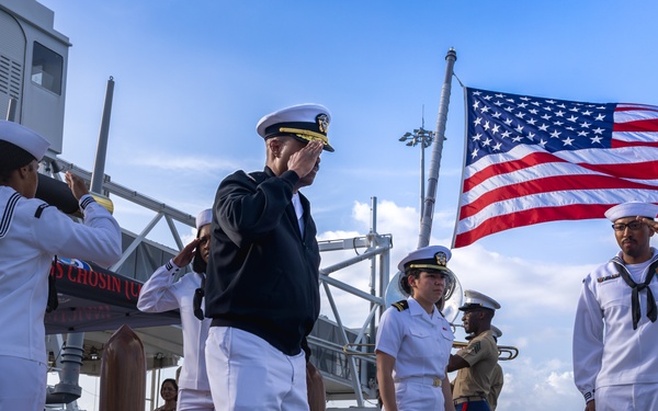 MFR Band Performs onboard USS Chosin (CG 65)