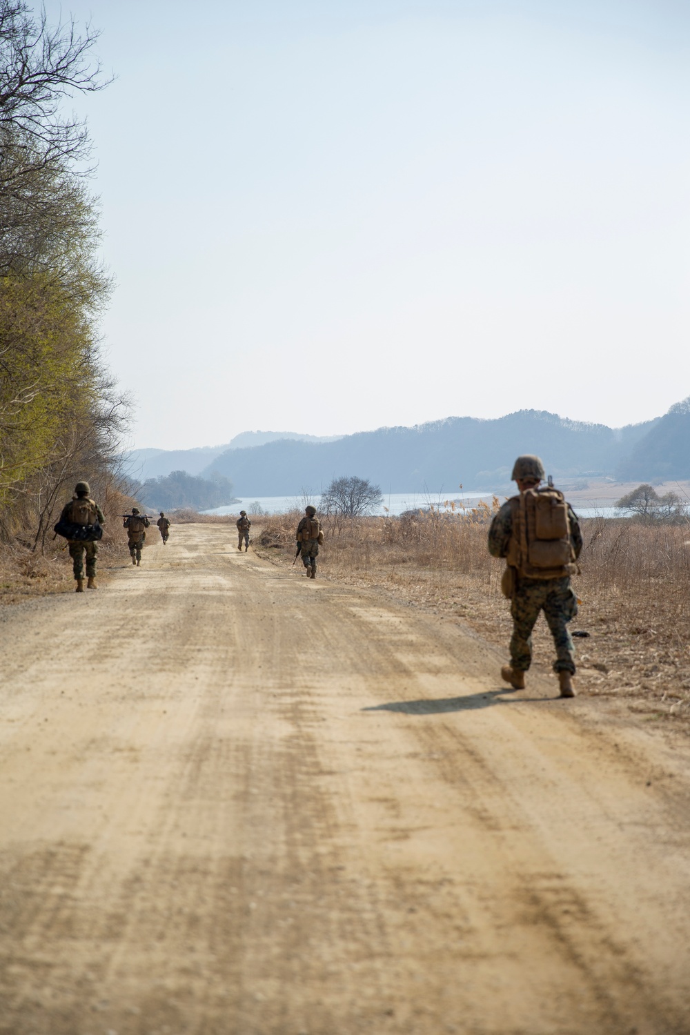 U.S. Marines and Sailors conduct patrol training in South Korea