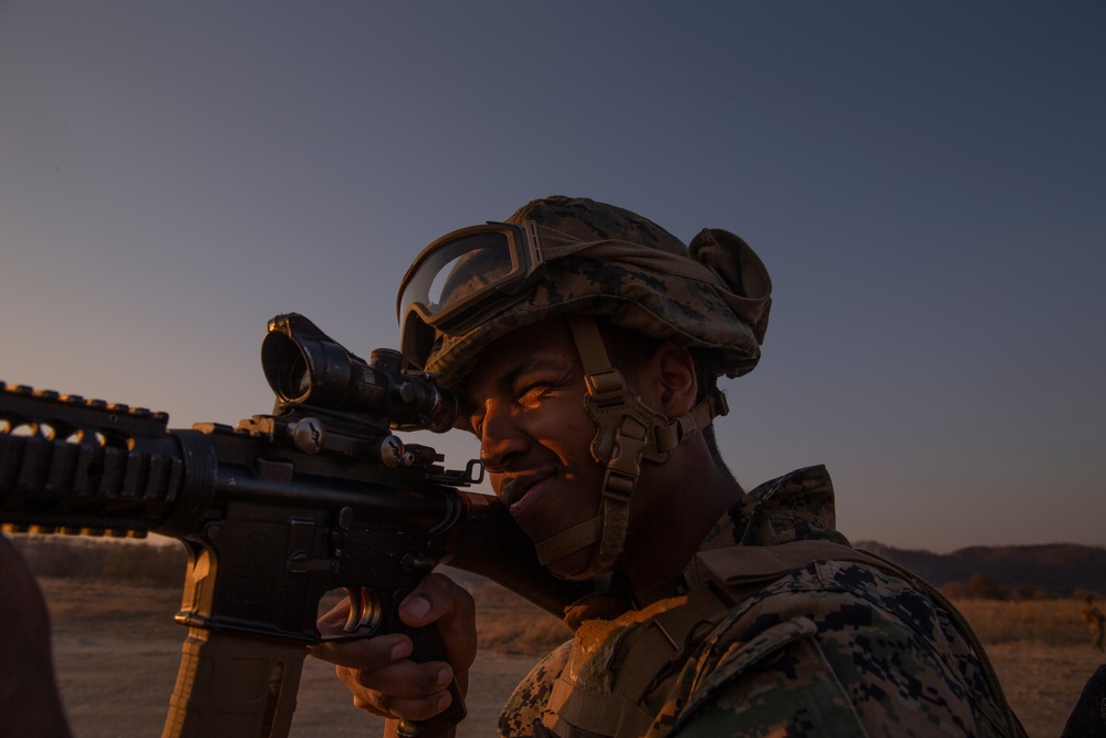 U.S. Marines and Sailors conduct patrol training in South Korea