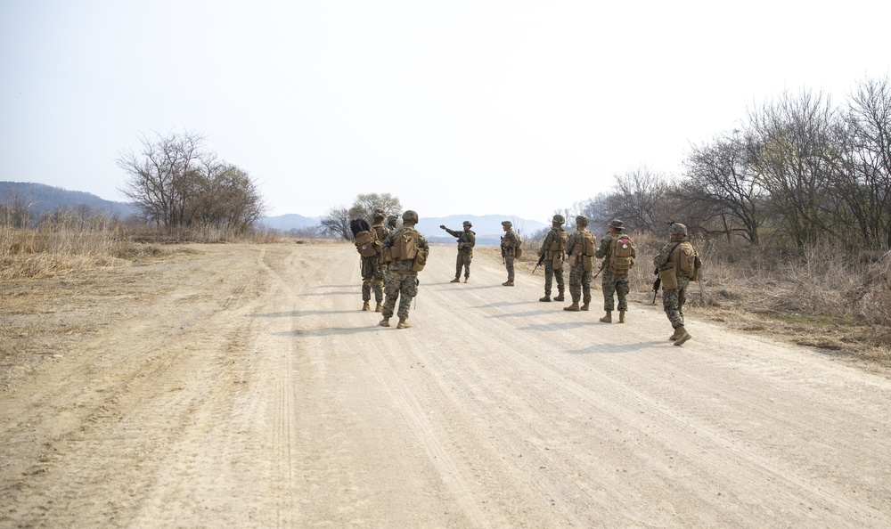 U.S. Marines and Sailors train in combat drills in South Korea