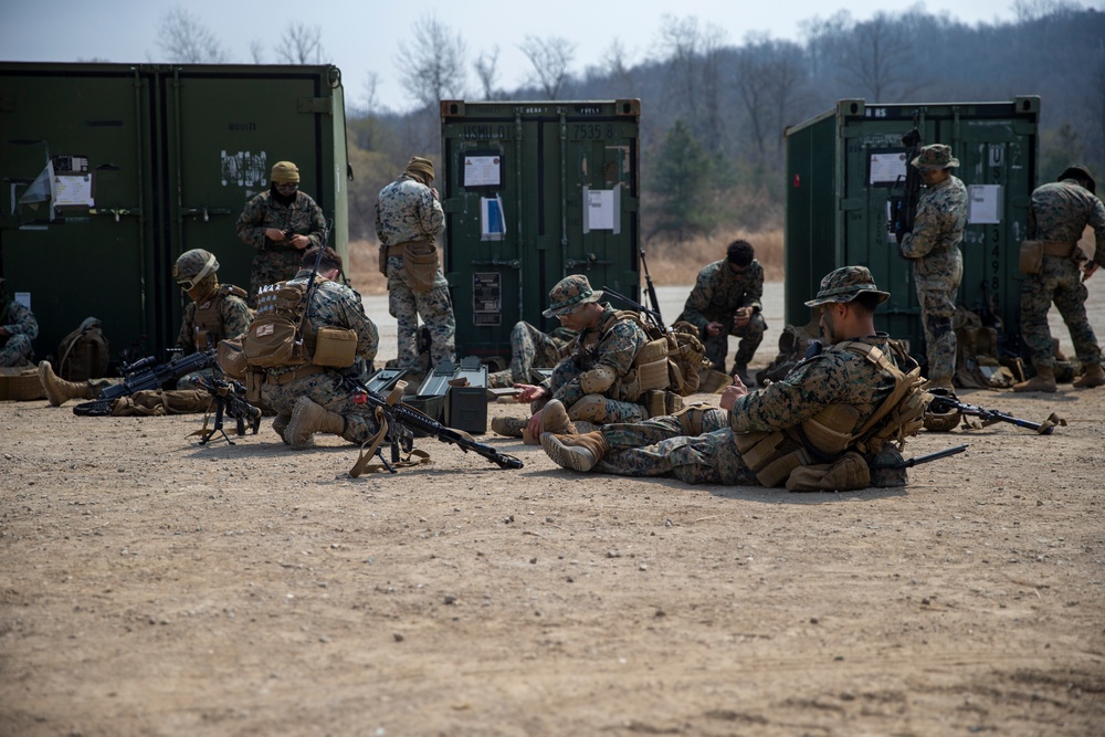 U.S. Marine and Sailors conduct force on force exercise in South Korea