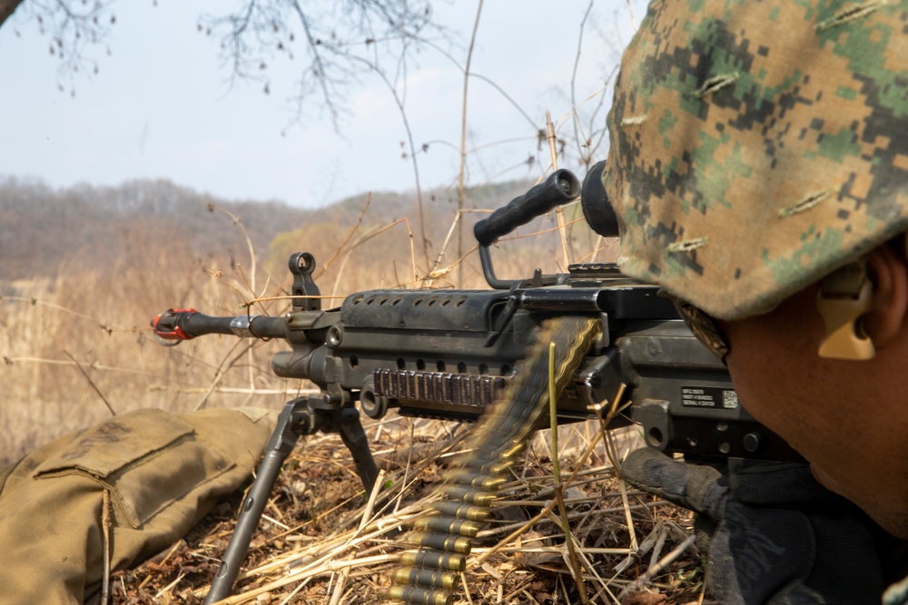 U.S. Marines and Sailors conduct force on force exercise in South Korea