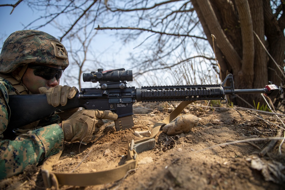 U.S. Marines and Sailors conduct force on force exercise in South Korea
