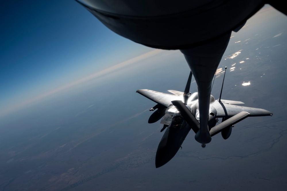 Aerial Refueling over the USCENTCOM AOR