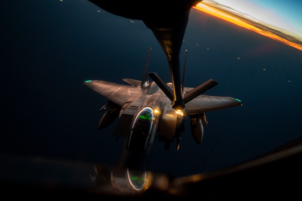 Aerial Refueling over the USCENTCOM AOR