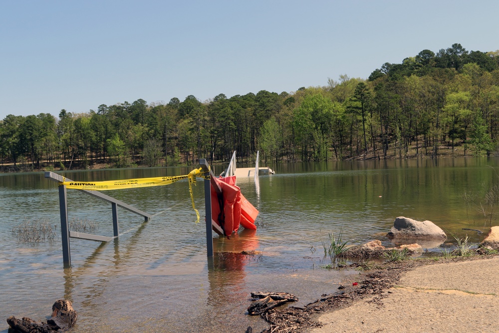 Tulsa District USACE releasing due to high water event at Broken Bow Lake