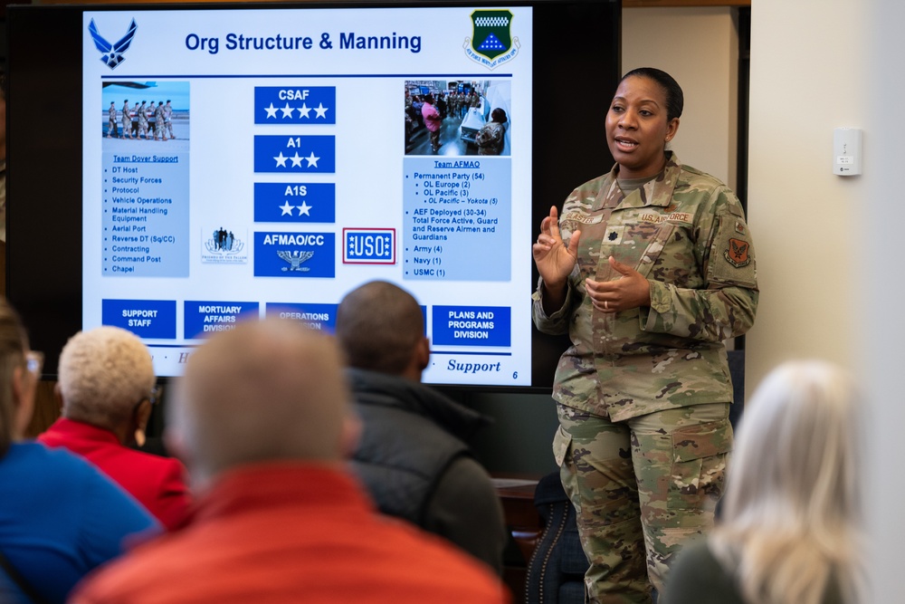 Dover AFB Honorary Commanders visit Air Force Mortuary Affairs Operations