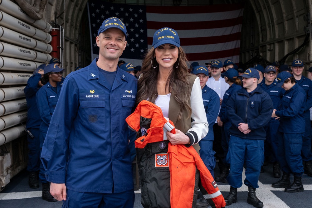DHS Secretary Noem Visits Coast Guard Cutter Tahoma