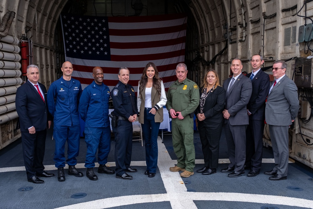 DHS Secretary Noem Visits Coast Guard Cutter Tahoma