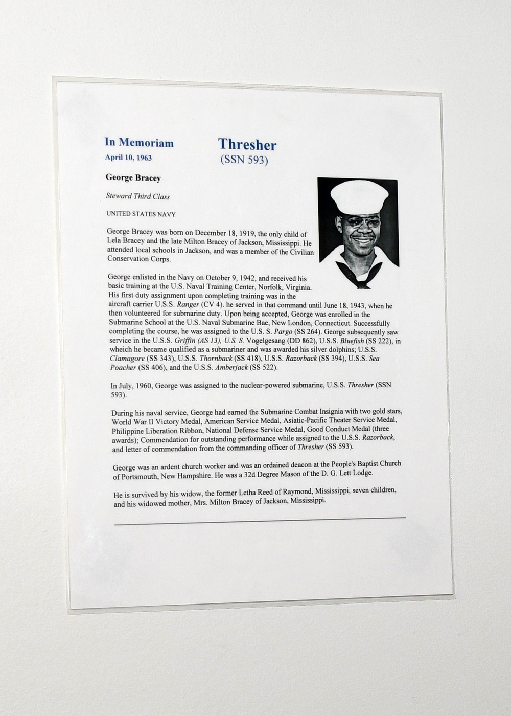 Remembering USS Thresher (SSN 593)