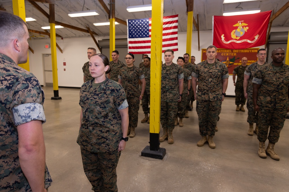 Marine from Wapello, Iowa recognized as Instructor of the Year for Ground Supply School