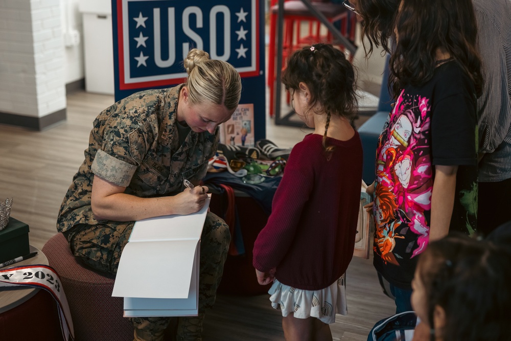 “Dream Big with Riley” book reading event at the MCBQ Main USO Center