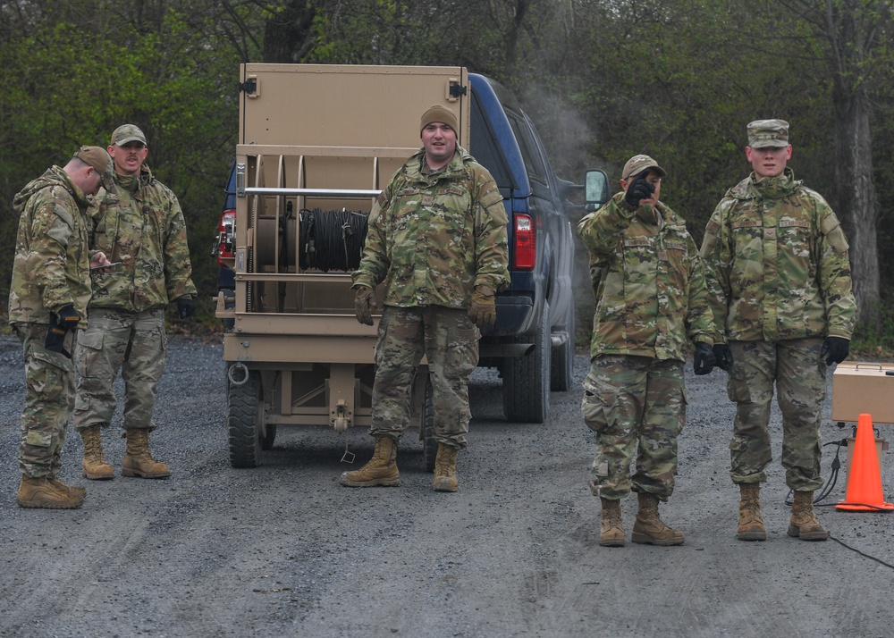 Airmen train in engineering exercises on Fort Indiantown Gap