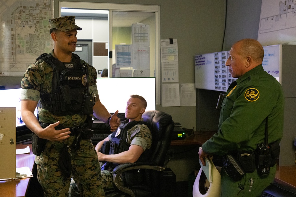 U.S. Border Patrol cross-training with military police officer from Marine Corps Air Station