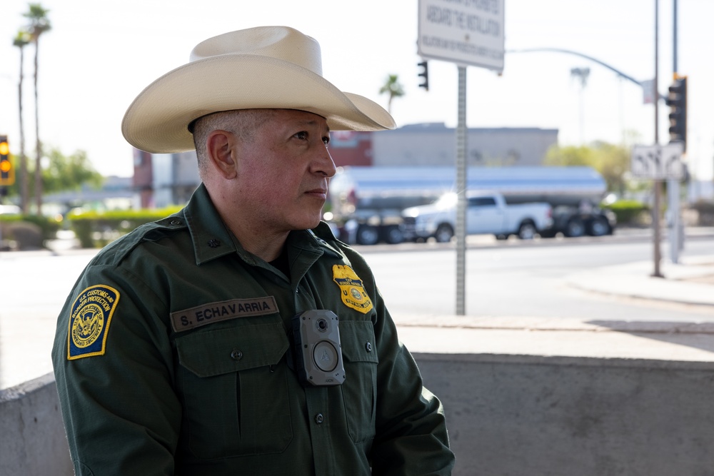 U.S. Border Patrol cross-training with military police officer from Marine Corps Air Station
