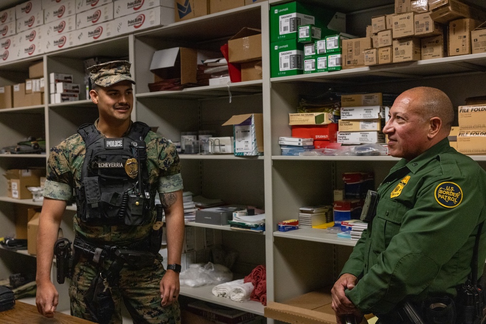 U.S. Border Patrol cross-training with military police officer from Marine Corps Air Station