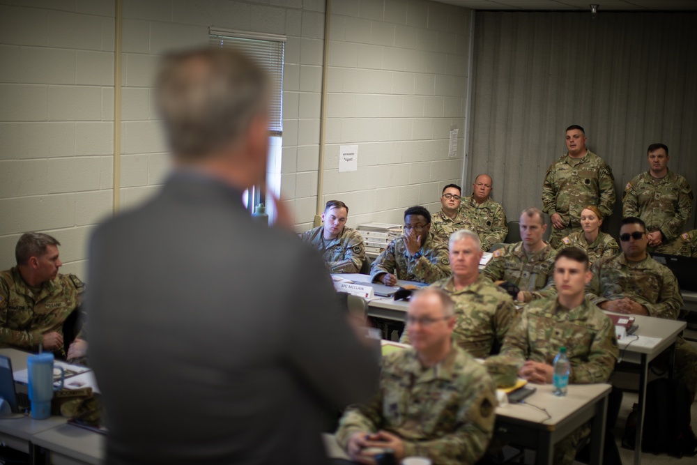 To Catch A Predator's Chris Hansen meets with future military police officers training at Ft. McClellan