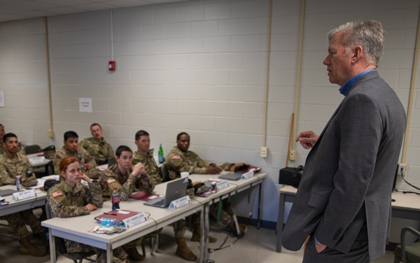 To Catch A Predator's Chris Hansen meets with future military police officers training at Ft. McClellan