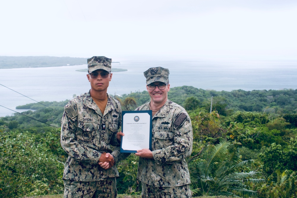 EO3 Sanchez Reenlistment