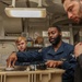 Sailors conduct training in USS Iwo Jima's PR shop