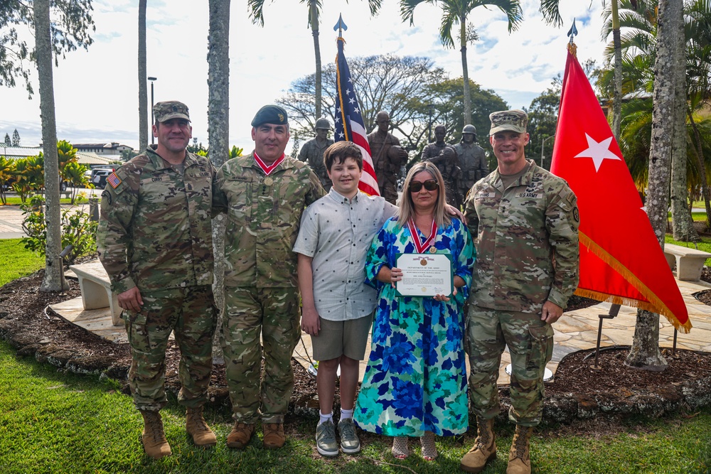Flying V Ceremony for New Zealand Army Col. Aidan Shattock