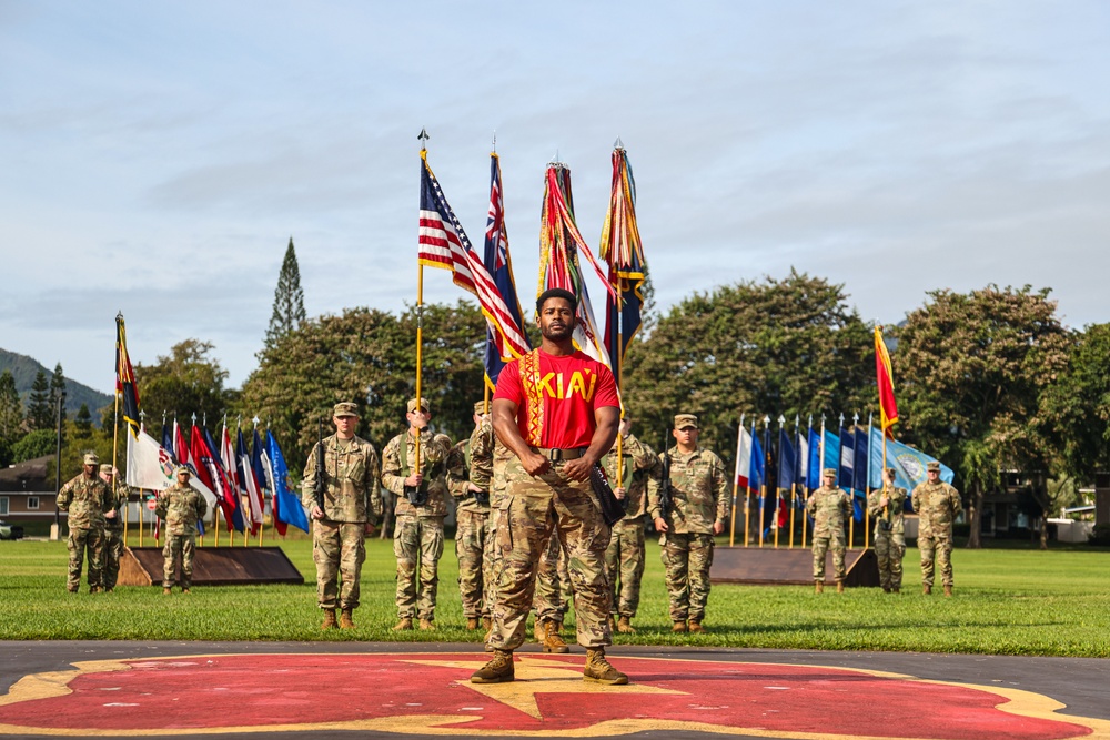 Flying V Ceremony for New Zealand Army Col. Aidan Shattock