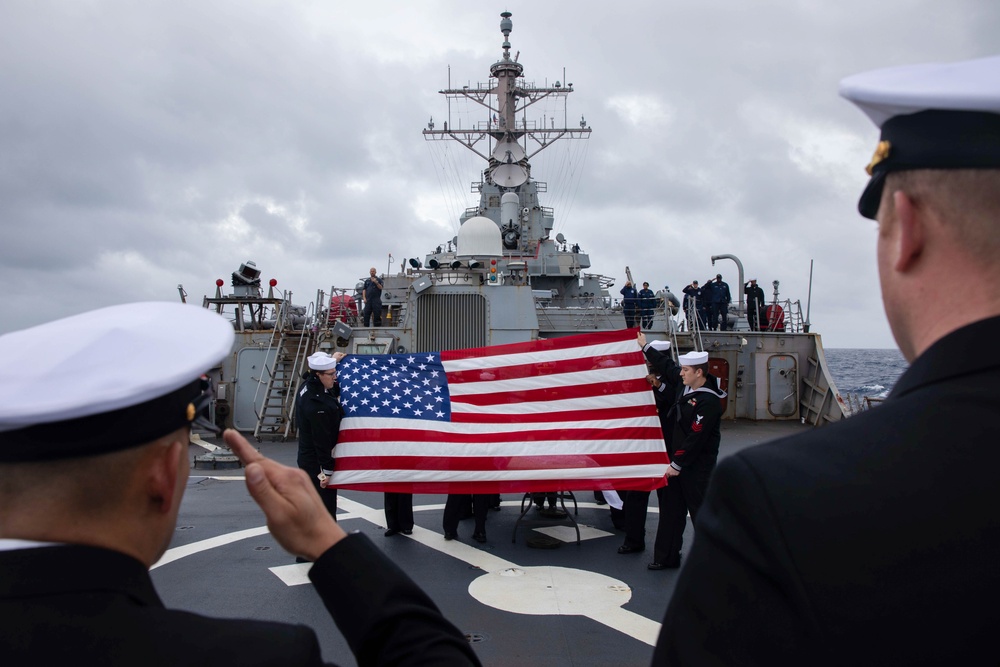 USS Mahan (DDG 72) Conducts Burial at Sea