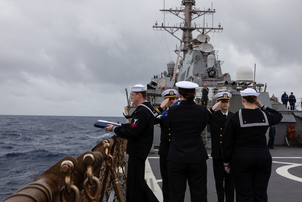 USS Mahan (DDG 72) Conducts Burial at Sea