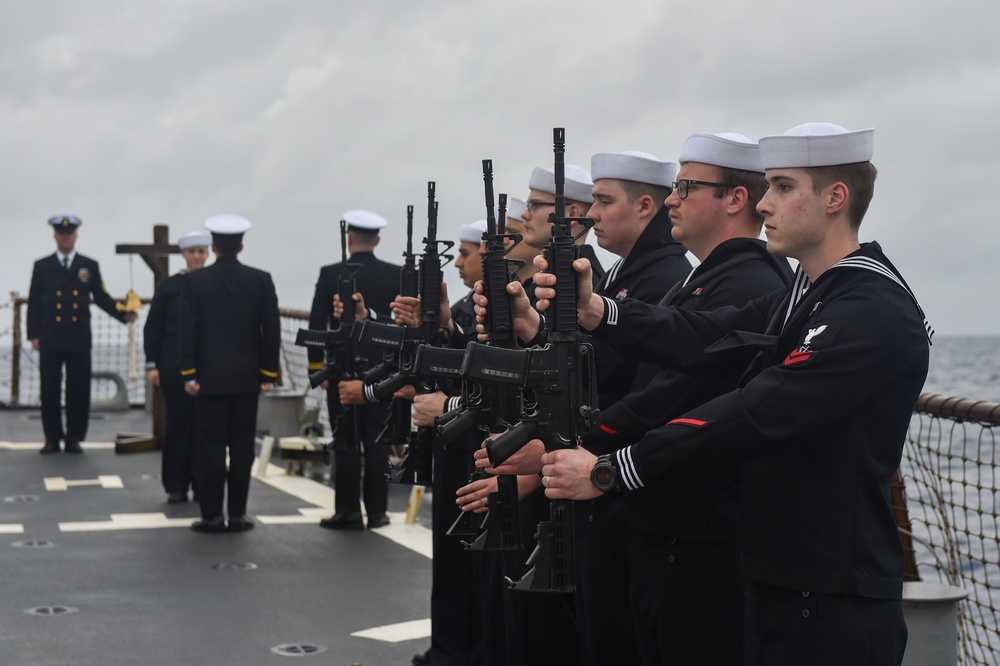 USS Mahan (DDG 72) Conducts Burial at Sea